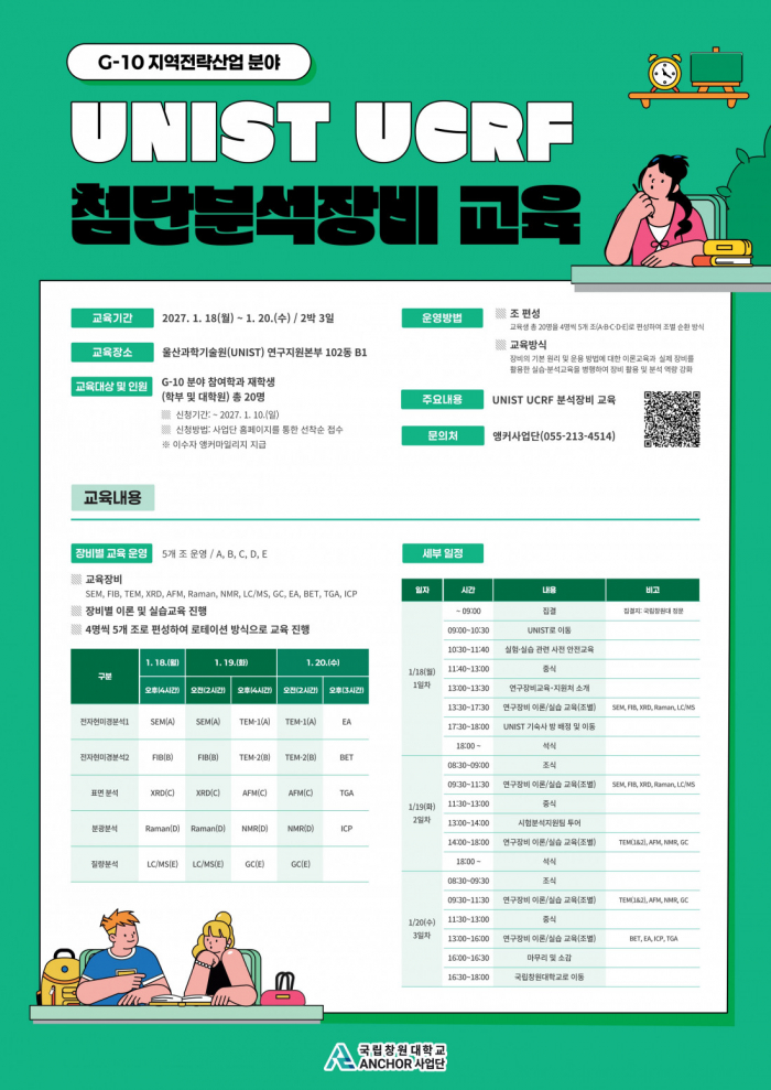 G-10 지역전략산업 분야 UNIST UCRF 첨단분석장비 교육